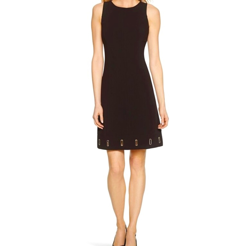White House Black Market Sleeveless Black Shift Dress Size 4